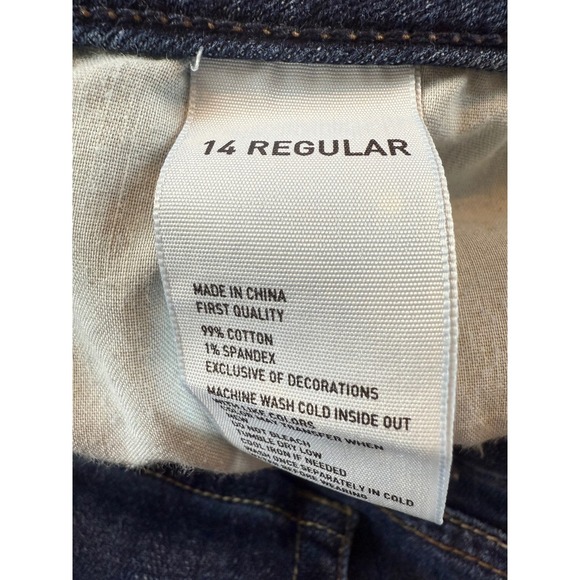 American Eagle Original Boot Women's Jeans Size 14 R High Rise Dark Wash - Picture 4 of 11